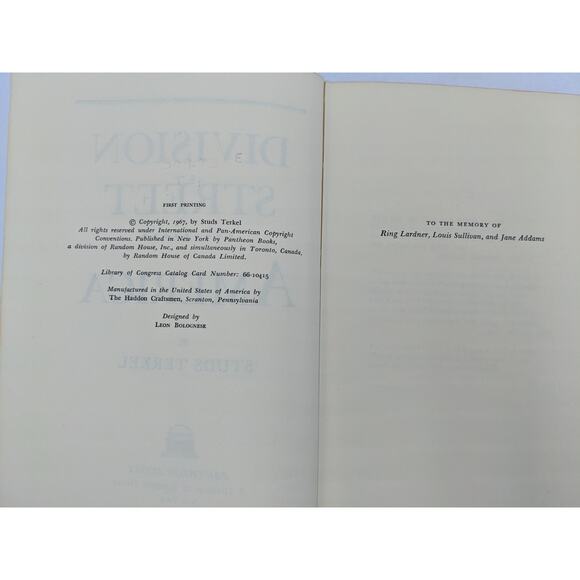 Division Street America By Studs Terkel First Printing Vintage Chicago 1967 - Picture 8 of 13